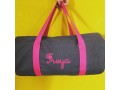 Grey/ pink sport bag